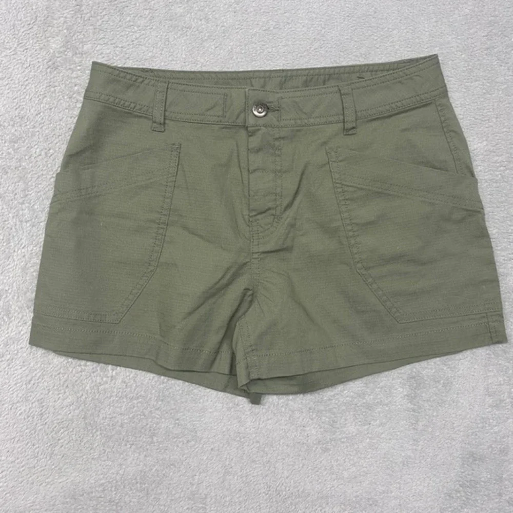 Prana‎ Shorts Womens Size 4 Green Palisades Ripstop Olive Casual Outdoors Hike